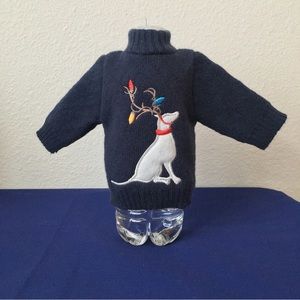 Holiday Dog Wine Bottle Cover